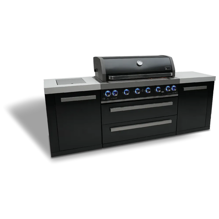 Northwinds Marketing Mont Alpi 805 Black Stainless Steel Island MAi805-BSS Barbecue Finished - Gas