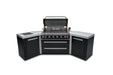 Northwinds Marketing Mont Alpi 805 Black Stainless Steel Island with 45 Degree Corners MAi805-BSS45 Barbecue Finished - Gas