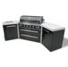 Northwinds Marketing Mont Alpi 805 Black Stainless Steel Island with 45 Degree Corners MAi805-BSS45 Barbecue Finished - Gas