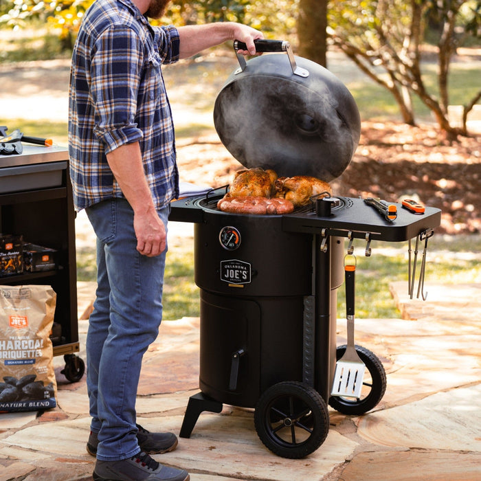 Oklahoma Joe Oklahoma Joe Bronco Drum Smoker & Grill 25203121 Barbecue Finished - Charcoal 099143031217