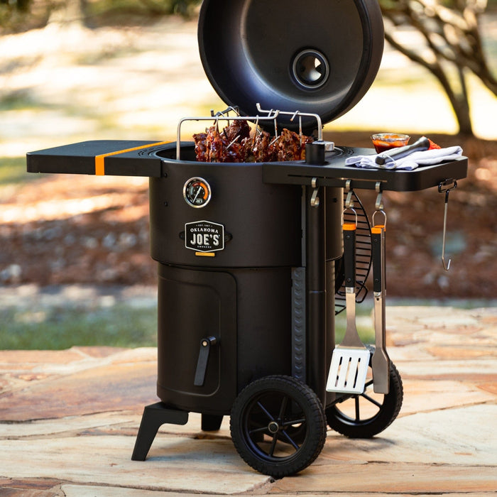 Oklahoma Joe Oklahoma Joe Bronco Drum Smoker & Grill 25203121 Barbecue Finished - Charcoal 099143031217
