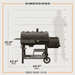 Oklahoma Joe Oklahoma Joe Canyon Combo Charcoal/Gas Smoker & Grill 25205101 Barbecue Finished - Charcoal 099143051024