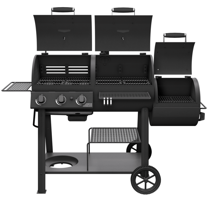 Oklahoma Joe Oklahoma Joe Canyon Combo Charcoal/Gas Smoker & Grill 25205101 Barbecue Finished - Charcoal 099143051024