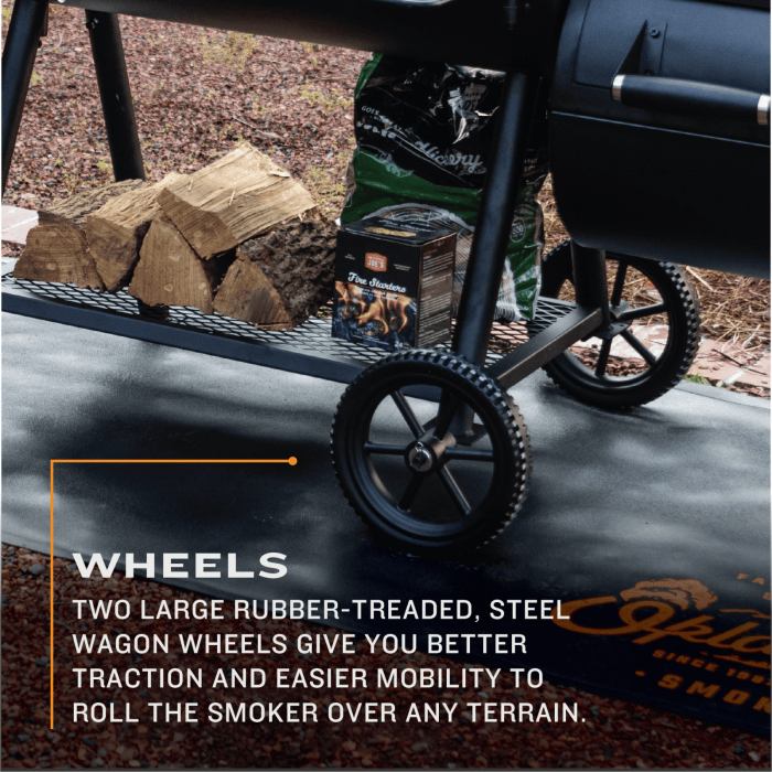 Oklahoma Joe Oklahoma Joe Highland DLX Offset Smoker/Grill 24203002 Barbecue Finished - Charcoal 099143030029