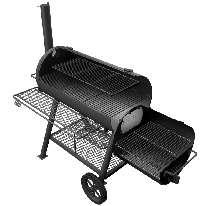 Oklahoma Joe Oklahoma Joe Highland DLX Offset Smoker/Grill 24203002 Barbecue Finished - Charcoal 099143030029