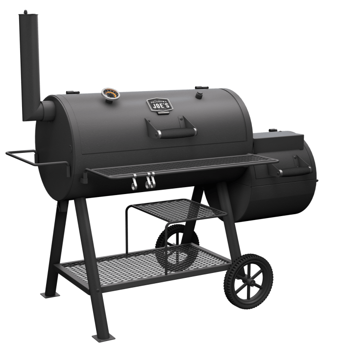Oklahoma Joe Oklahoma Joe Highland DLX Offset Smoker/Grill 24203002 Barbecue Finished - Charcoal 099143030029