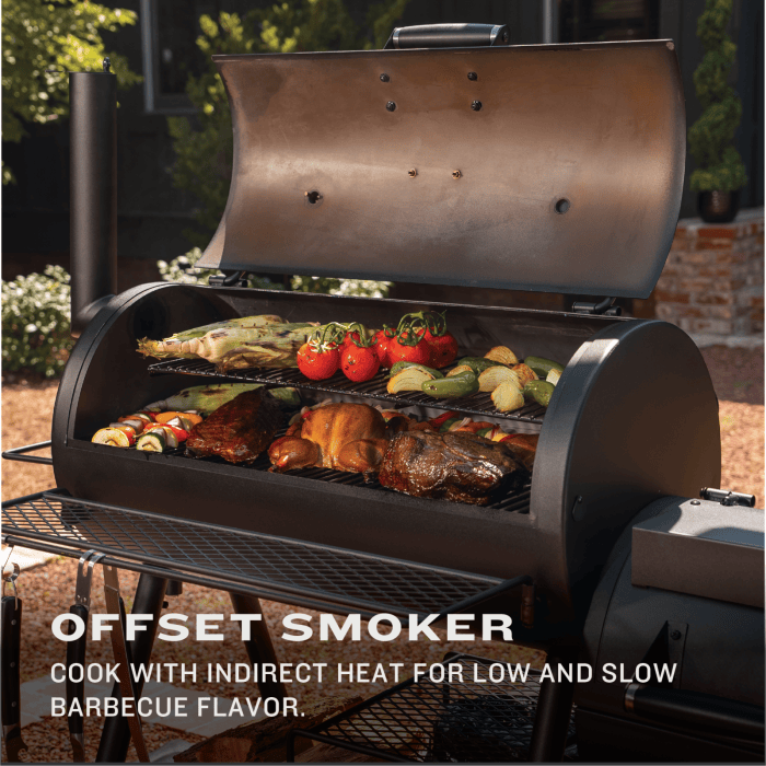 Oklahoma Joe Oklahoma Joe Highland DLX Offset Smoker/Grill 24203002 Barbecue Finished - Charcoal 099143030029