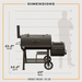 Oklahoma Joe Oklahoma Joe Highland DLX Offset Smoker/Grill 24203002 Barbecue Finished - Charcoal 099143030029