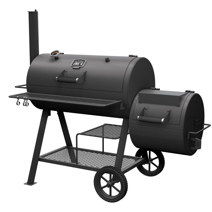 Oklahoma Joe Oklahoma Joe Highland DLX Offset Smoker/Grill 24203002 Barbecue Finished - Charcoal 099143030029