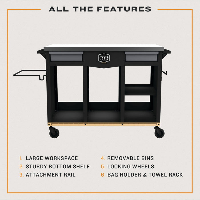 Oklahoma Joe Oklahoma Joe Workstation DLX Prep & Storage Cart - OJ2260035 OJ2260035 Barbecue Accessories 047362600356