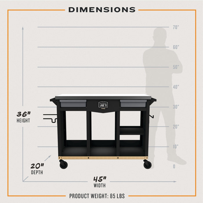 Oklahoma Joe Oklahoma Joe Workstation DLX Prep & Storage Cart - OJ2260035 OJ2260035 Barbecue Accessories 047362600356