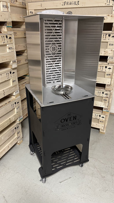 Oven Brothers Oven Brothers - The Original Joint Vertical Rotisserie Full Cart JOINTCART Barbecue Finished - Gas