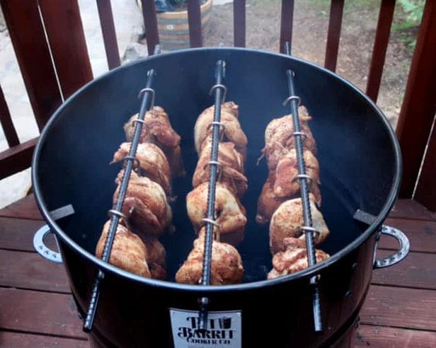 Pit clearance barrel barbecue