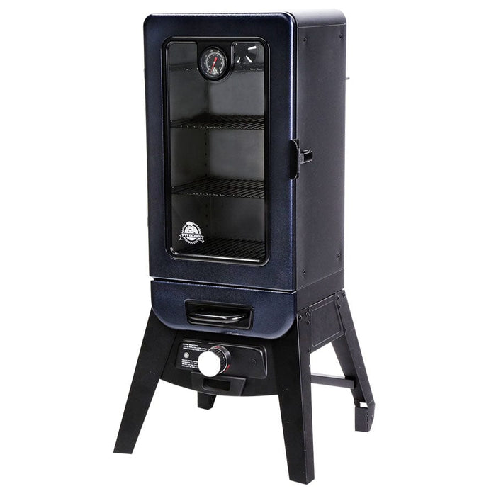 Pit Boss Pit Boss 3-Series Analog Vertical Smoker, Blue Hammertone 10945 Barbecue Finished - Gas 684678109458