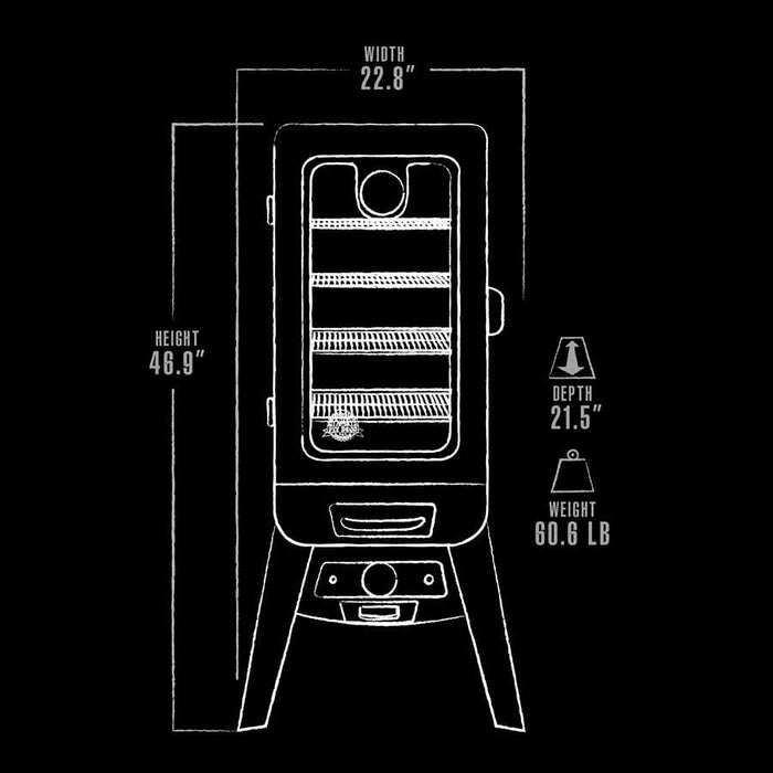 Pit Boss Pit Boss 3-Series Analog Vertical Smoker, Blue Hammertone 10945 Barbecue Finished - Gas 684678109458