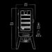 Pit Boss Pit Boss 3-Series Analog Vertical Smoker, Blue Hammertone 10945 Barbecue Finished - Gas 684678109458