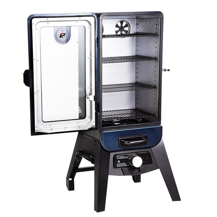 Pit Boss Pit Boss 3-Series Analog Vertical Smoker, Blue Hammertone 10945 Barbecue Finished - Gas 684678109458