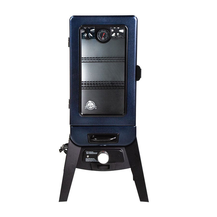Pit Boss Pit Boss 3-Series Analog Vertical Smoker, Blue Hammertone 10945 Barbecue Finished - Gas 684678109458