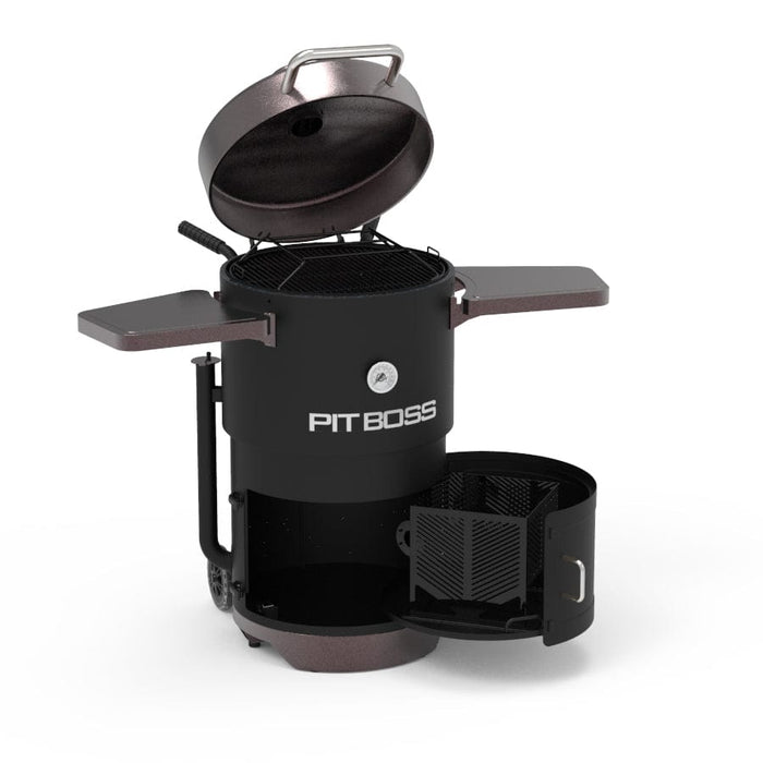 Pit Boss Pit Boss Charcoal Barrel Smoker, Mahogany 10865 Barbecue Finished - Pellet 684678107966