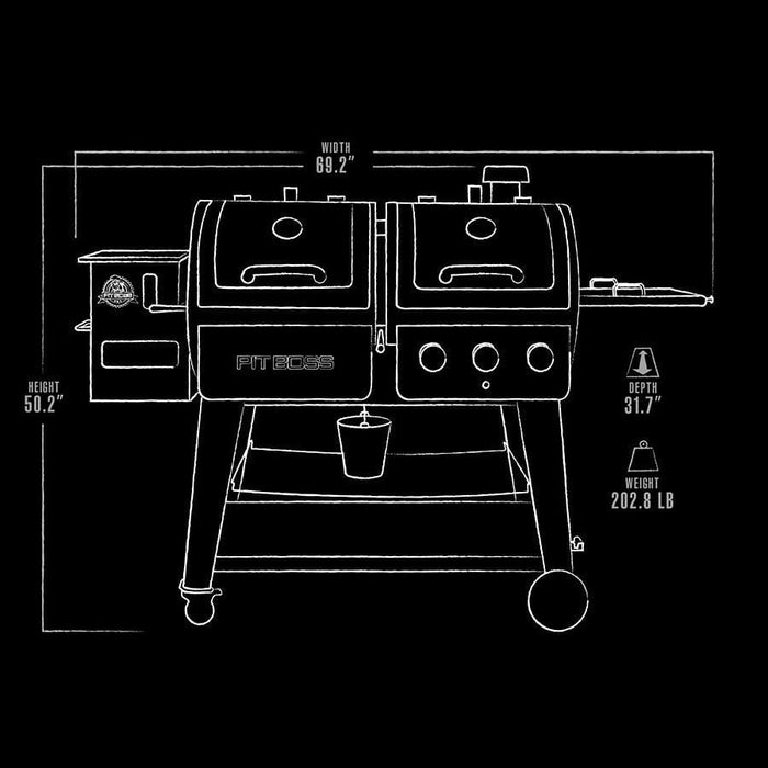 Pit Boss Pit Boss PB1230 Pellet/Gas Combo Grill PBCBG123010515 Barbecue Finished - Pellet 684678105153