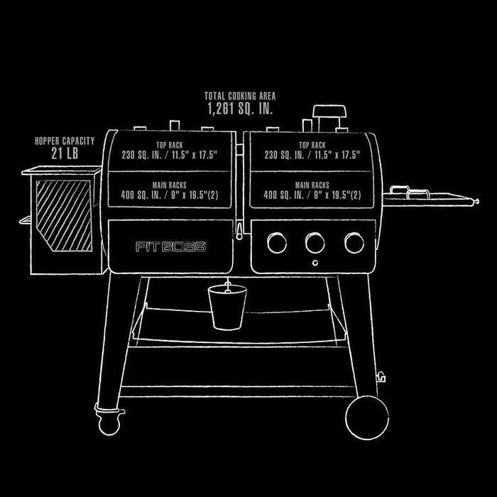 Pit Boss Pit Boss PB1230 Pellet/Gas Combo Grill PBCBG123010515 Barbecue Finished - Pellet 684678105153