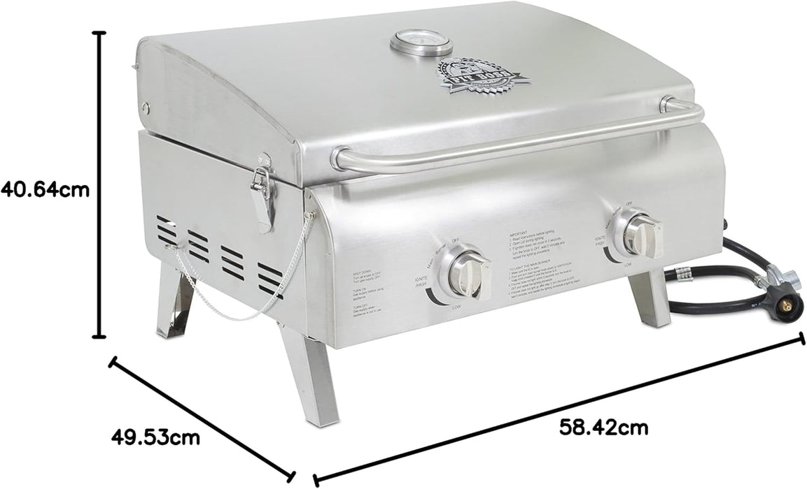 Pit Boss Pit Boss Stainless Steel 2-Burner Gas Grill 75275 Barbecue Finished - Pellet 684678483008