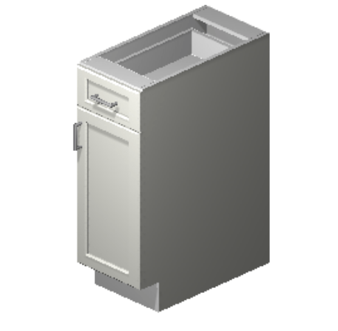 Precise Design And Cabinetry Inc. Precise Design Cabinetry - 1 Door 1 drawer Cabinet (12" Hinged Left) PDC-B12L Barbecue Finished - Gas