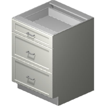 Precise Design And Cabinetry Inc. Precise Design Cabinetry - 3 drawer cabinet (21") PDC-3DB21D Barbecue Finished - Gas