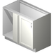 Precise Design And Cabinetry Inc. Precise Design Cabinetry - Blind Corner Cabinet (42" Right) PDC-BFBD42R Barbecue Finished - Gas