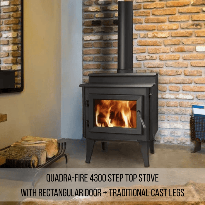 Quadra-Fire Quadra-Fire 4300 Step Top Wood Stove 43ST-ACC-C-FD Fireplace Finished - Wood