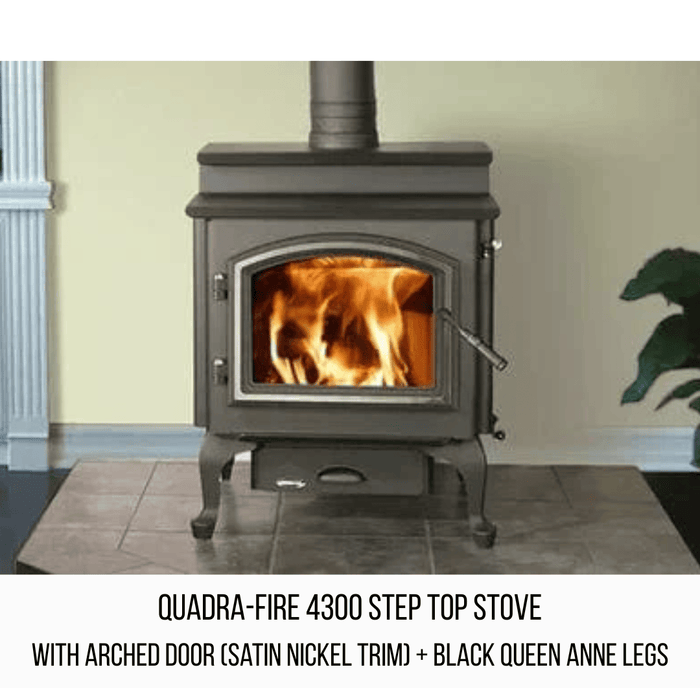 Quadra-Fire Quadra-Fire 4300 Step Top Wood Stove 43ST-ACC-C-FD Fireplace Finished - Wood