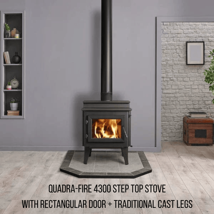 Quadra-Fire Quadra-Fire 4300 Step Top Wood Stove 43ST-ACC-C-FD Fireplace Finished - Wood
