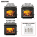 Quadra-Fire Quadra-Fire 4300 Step Top Wood Stove 43ST-ACC-C-FD Fireplace Finished - Wood