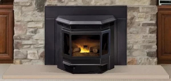 Quadra-Fire Quadra-Fire Classic Bay 1200 Pellet Insert CB1200I-C-FD Fireplace Finished - Wood