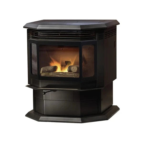 Quadra-Fire Quadra-Fire Classic Bay 1200 Pellet Stove CB1200-C-FD Fireplace Finished - Wood