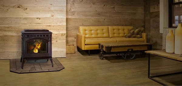 Quadra-Fire Quadra-Fire Trekker Series Pellet Stove Fireplace Finished - Wood