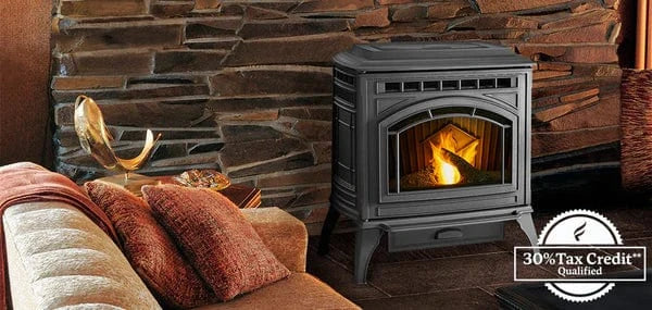 Quadra-Fire Quadra-Fire Trekker Series Pellet Stove Fireplace Finished - Wood