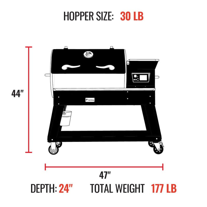 Rec Teq Recteq Deck Boss 800 Pellet Grill RT-800DB Barbecue Finished - Pellet 810179690212