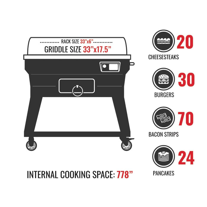 Recteq Recteq Smokestone 600 Pellet Griddle RT-600 Barbecue Finished - Gas 810021996455