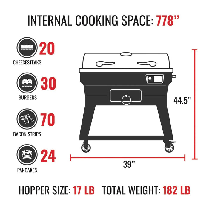 Recteq Recteq Smokestone 600 Pellet Griddle RT-600 Barbecue Finished - Gas 810021996455