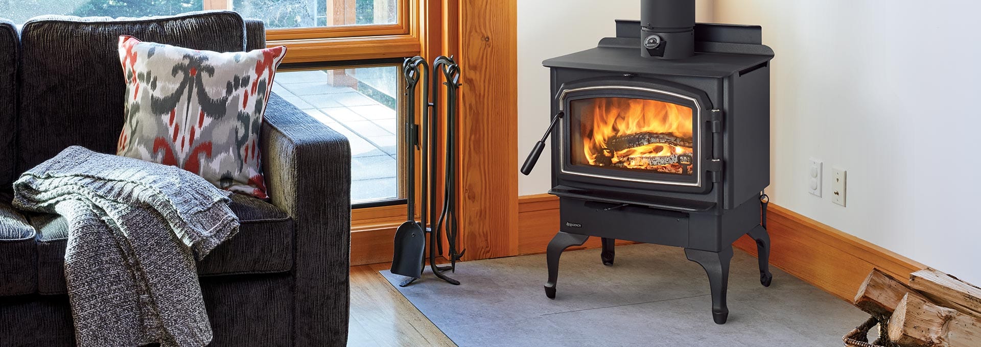 Regency Regency Cascades F1500 Wood Stove F1500S Fireplace Finished - Wood