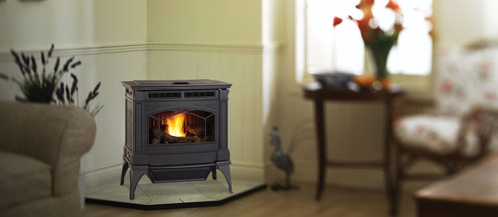 Regency Regency Hampton GC60 Cast Iron Pellet Stove GC60-2 Fireplace Finished - Wood