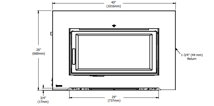 Regency Regency Low Profile Faceplate - Black Ci2600/Ci2700 - 106-910 106-910 Fireplace Accessories