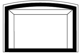 Regency Regency Vignette Arched Metallic Black Faceplate (L/HRI3E) - 717-843 717-843 Fireplace Accessories