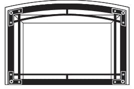 Regency Regency Vignette Decorative Arched Metallic Black Faceplate (L/HRI3E) - 717-845 717-845 Fireplace Accessories