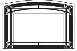 Regency Regency Vignette Metallic Black Decorative Arched Faceplate (Horizon L/HRI6E) - 299-845 299-845 Fireplace Accessories