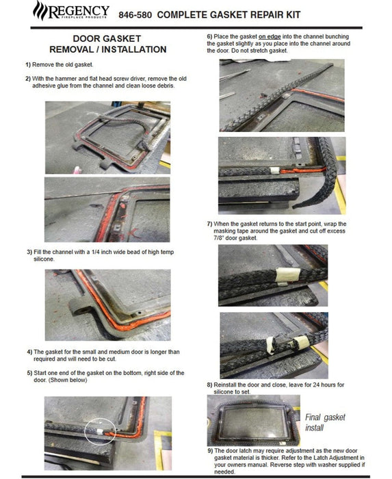 Regency Regency Wood Stove Window & Door Gasket Kit - 846-580 846-580 Fireplace Parts