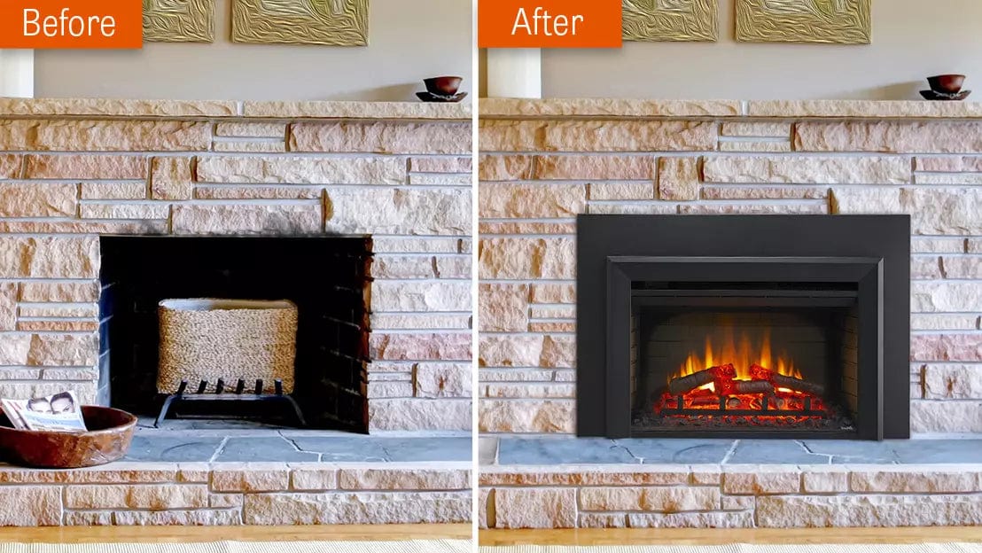 Simplifire Simplifire 35" Electric Insert Fireplace SF-INS35 Fireplace Finished - Electric