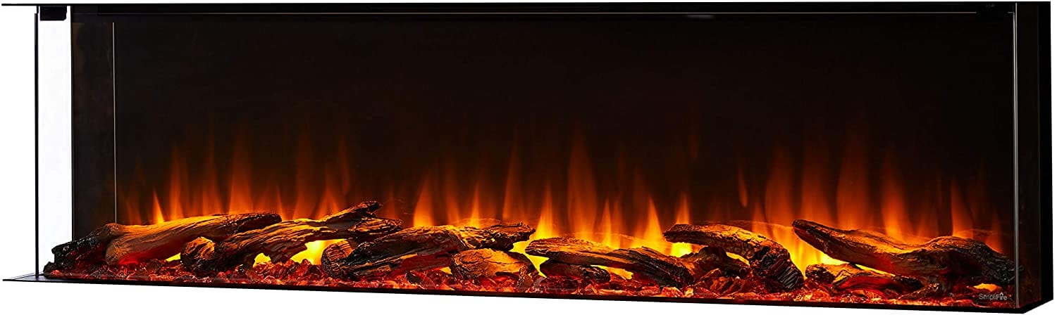 Simplifire Simplifire 55" Scion Trinity 3-Sided Linear Electric Fireplace SF-SCT55-BK Fireplace Finished - Electric
