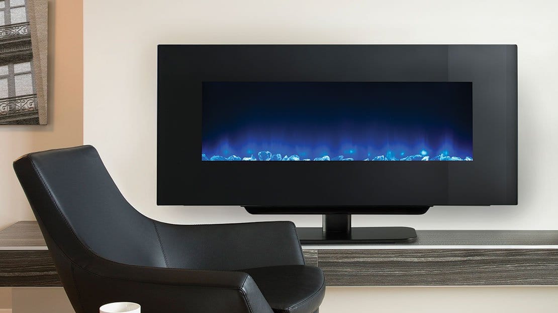 Simplifire Simplifire 58" Modern Wall-Mount Electric Fireplace SF-WM58-BK Fireplace Finished - Electric